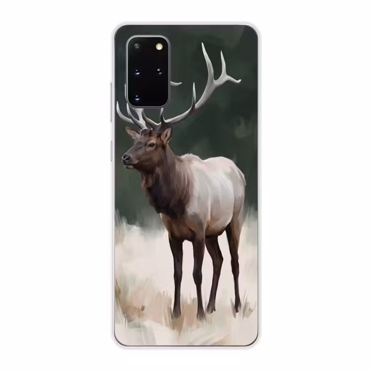 Telefoonhoesje - Edelhert - Gewei - Schildering - Rustiek — 1