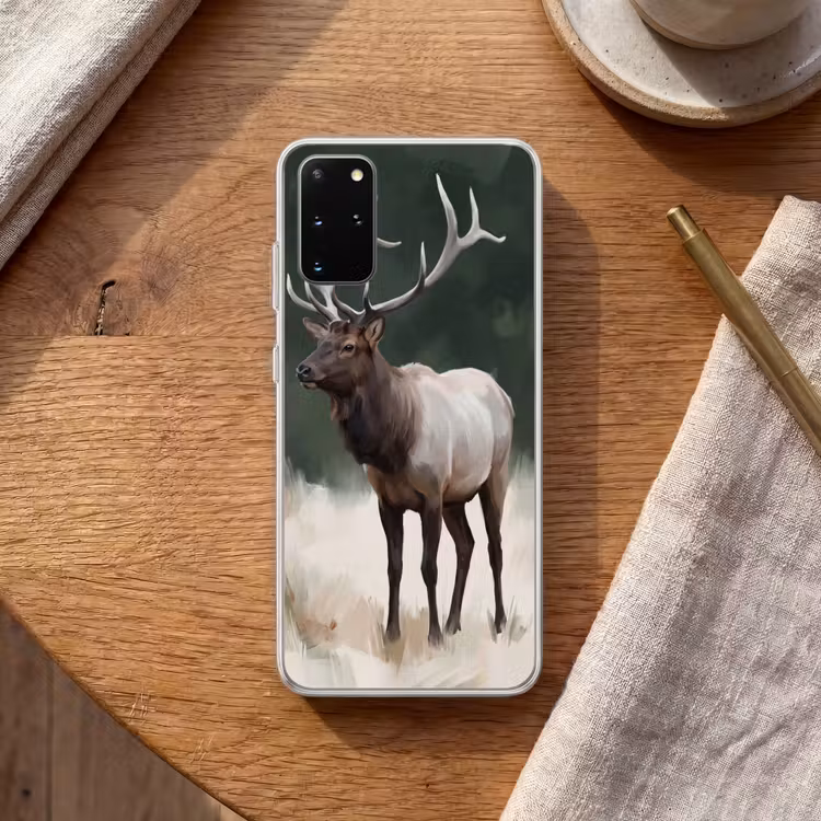 Telefoonhoesje - Edelhert - Gewei - Schildering - Rustiek — 2