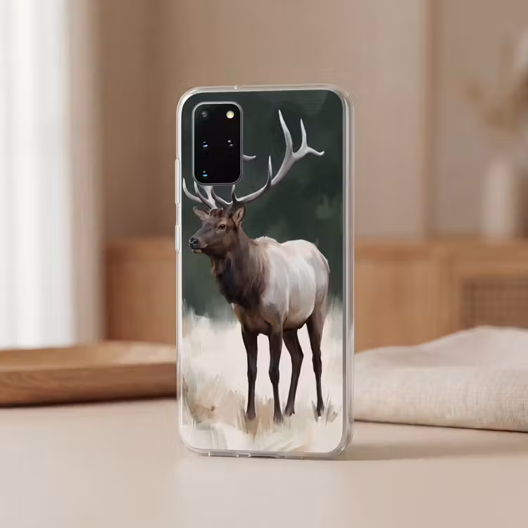 Telefoonhoesje - Edelhert - Gewei - Schildering - Rustiek — 3