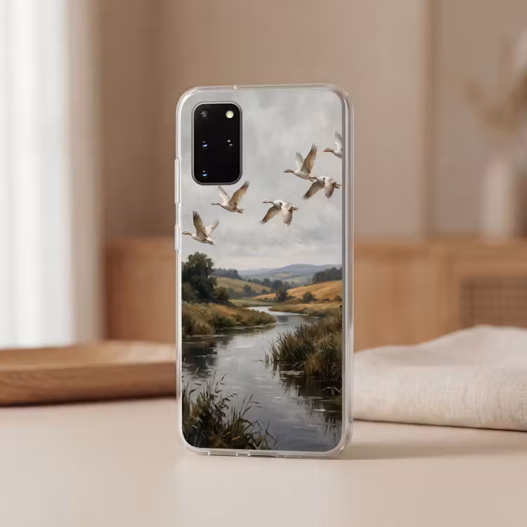 Telefoonhoesje - Eenden - Rivier - Landschap - Vlucht - Nostalgisch — 3