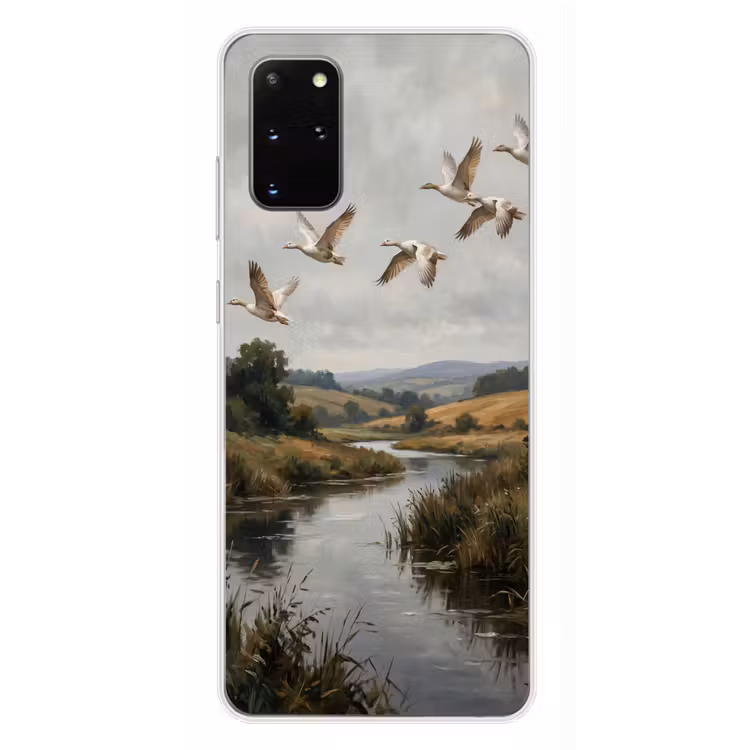 Telefoonhoesje - Eenden - Rivier - Landschap - Vlucht - Nostalgisch — 4