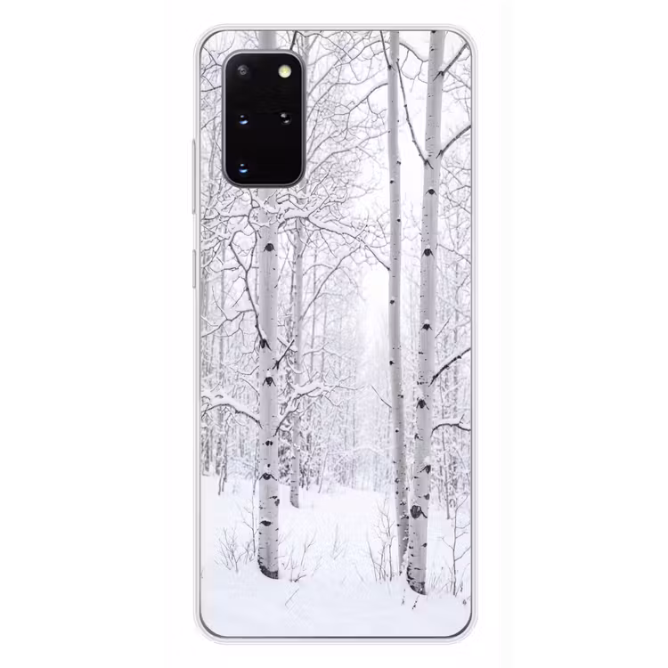 Telefoonhoesje - Berkenbomen - Sneeuw - Winter - Bos - Wit — 4