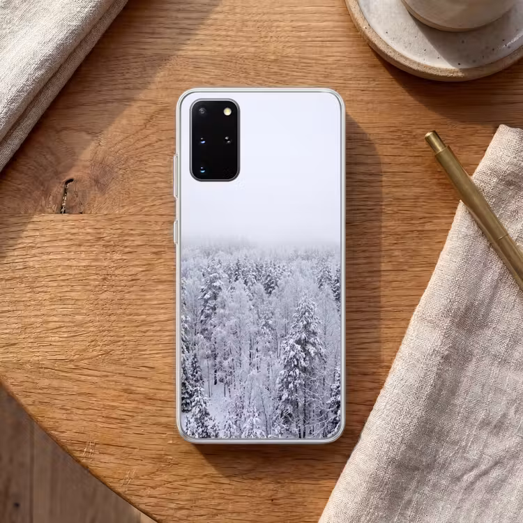 Telefoonhoesje - Bos - Sneeuw - Winter - Natuur - Wit — 2