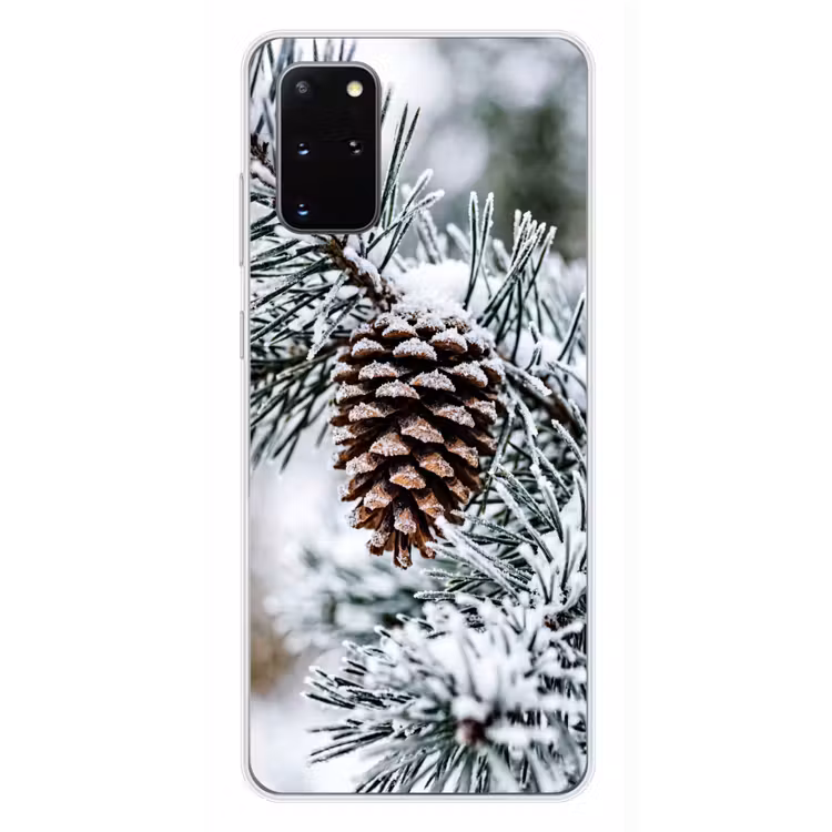 Telefoonhoesje - Dennenappel - Tak - Sneeuw - Winter - Sfeervol — 4