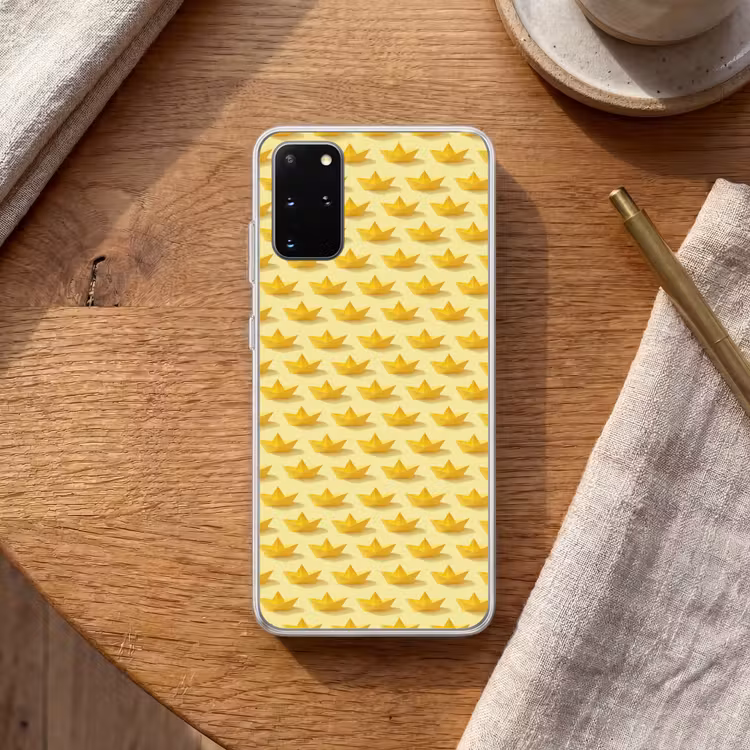 Telefoonhoesje - Bootjes - Origami - Creatief - Geel — 2