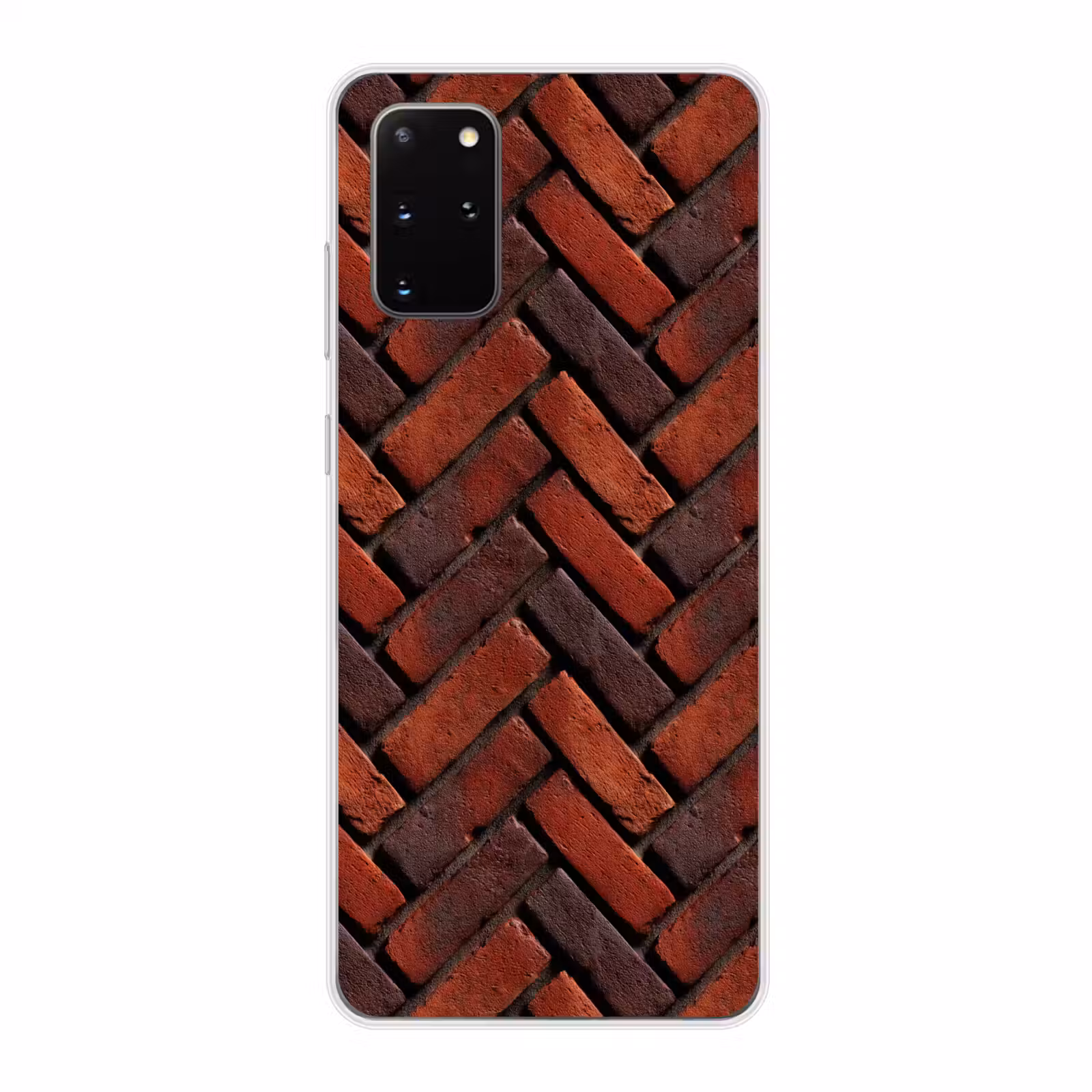 Telefoonhoesje - Bakstenen - Visgraat - Structuur - Roodbruin — 1