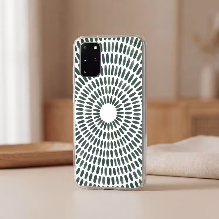 Telefoonhoesje - Abstract - Cirkel - Patroon - Modern - Groen — 3