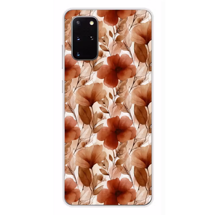 Telefoonhoesje - Bloemen - Aquarel - Botanisch - Terracotta — 4