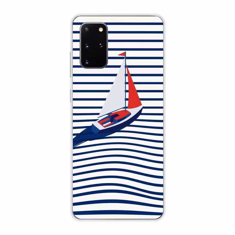 Telefoonhoesje - Boot - Water - Abstract - Blauw — 1