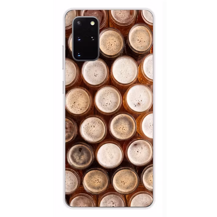 Telefoonhoesje - Eten - Glazen - Drank - Patroon - Bruin — 4