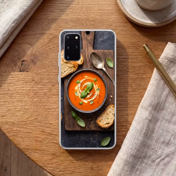 Telefoonhoesje - Eten - Soep - Basilicum - Rustiek - Rood — 2