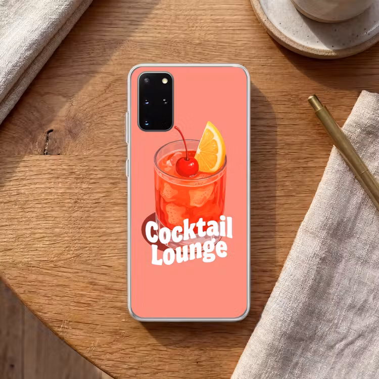 Telefoonhoesje - Cocktail Lounge - Glas - Koraal — 2