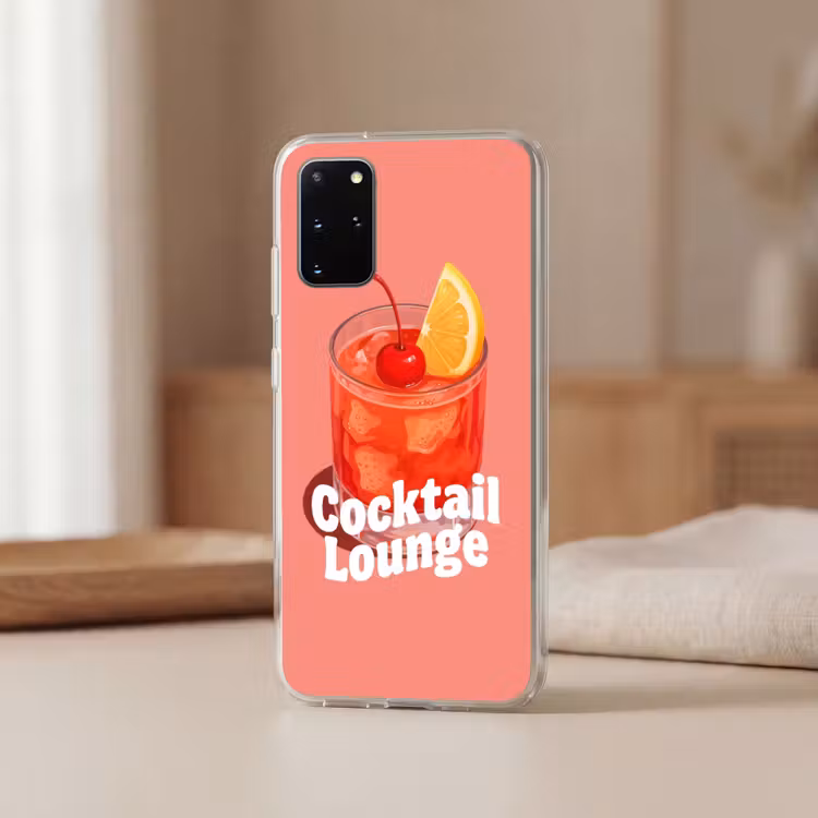 Telefoonhoesje - Cocktail Lounge - Glas - Koraal — 3