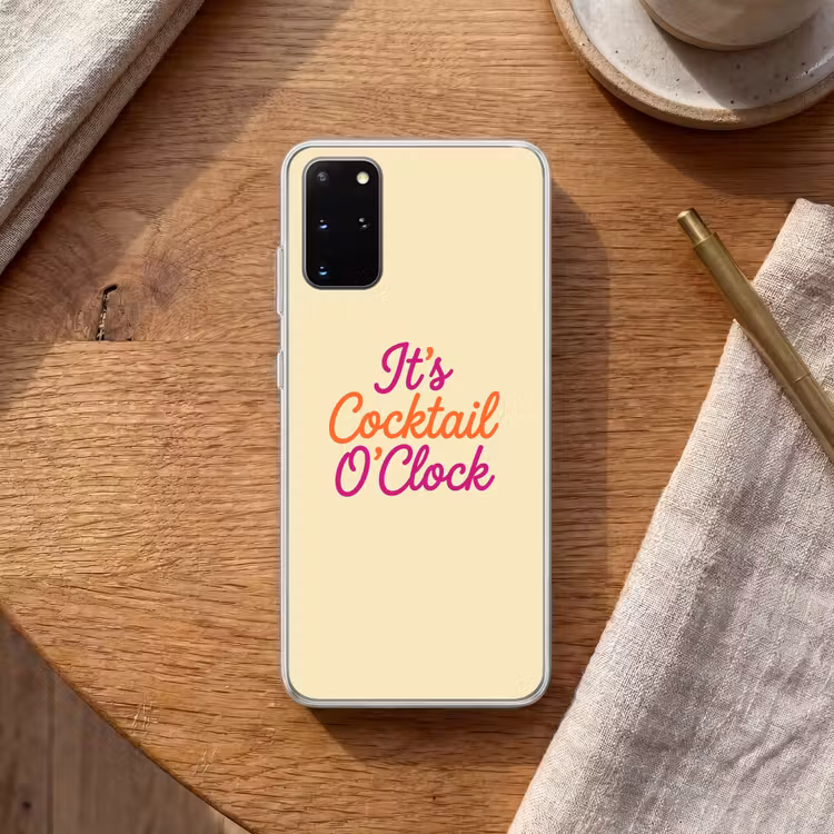 Telefoonhoesje - Cocktail O'Clock - Geel - Retro — 2
