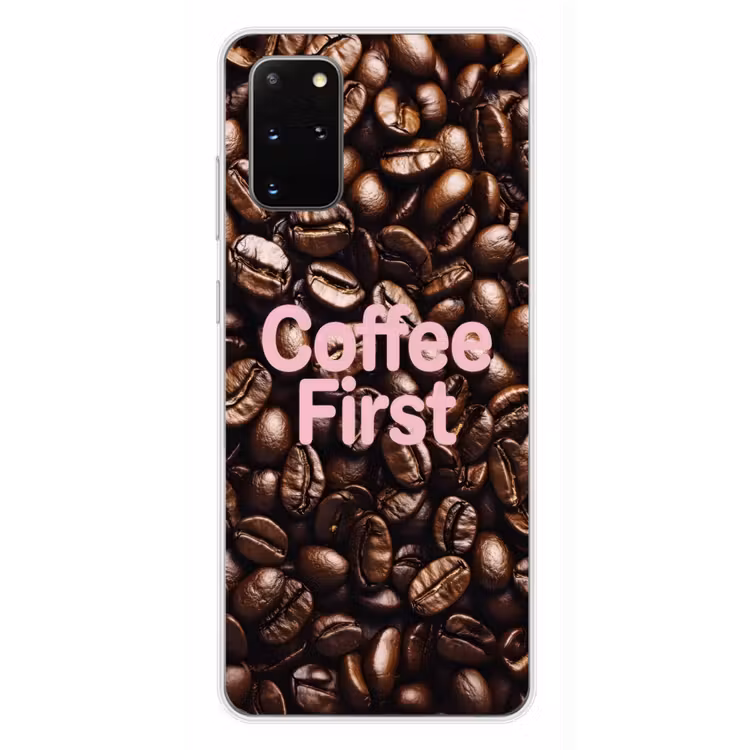 Telefoonhoesje - Coffee First - Koffiebonen - Roze — 4