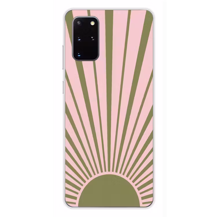 Telefoonhoesje - Abstract - Stralen - Grafisch - Roze - Groen — 4
