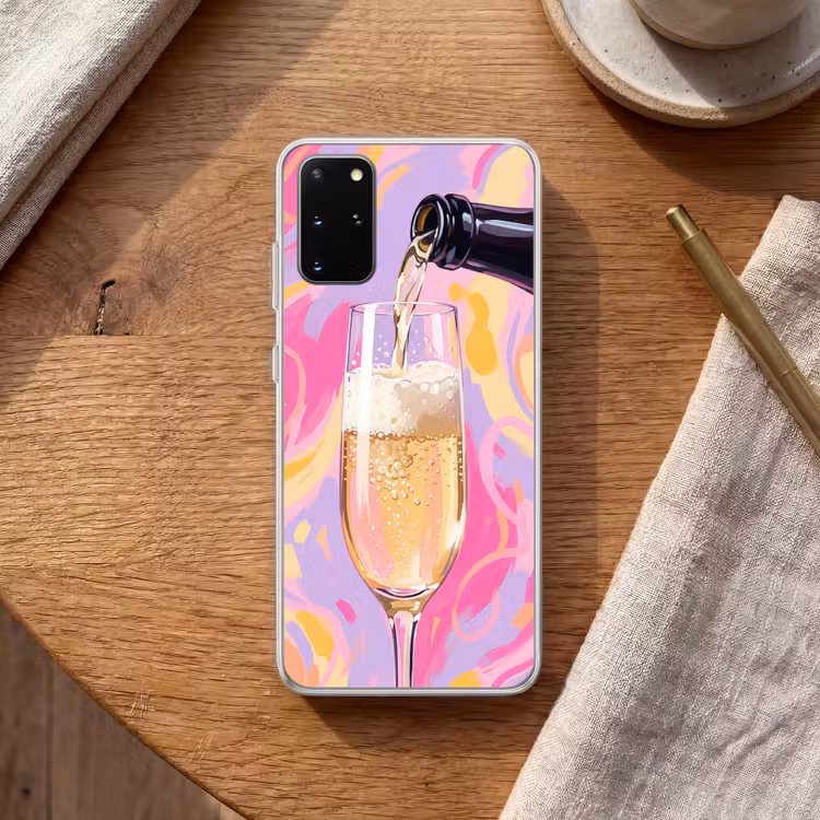 Telefoonhoesje - Drank - Inschenken - Feest - Abstract - Roze — 2