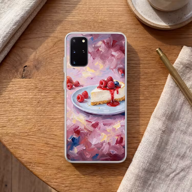Telefoonhoesje - Eten - Cheesecake - Bessen - Abstract - Roze — 2