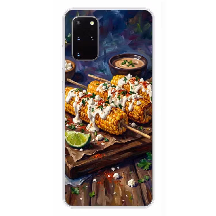Telefoonhoesje - Eten - Maïs - Saus - Geschilderd - Geel — 4