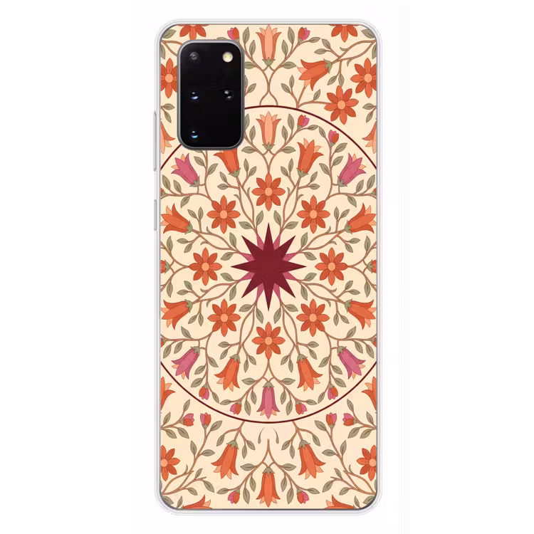 Telefoonhoesje - Bloemen - Mandala - Decoratief - Rood — 4