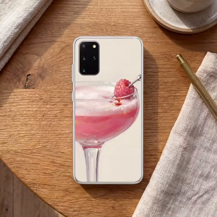 Telefoonhoesje - Cocktail - Framboos - Drank - Modern - Roze — 2