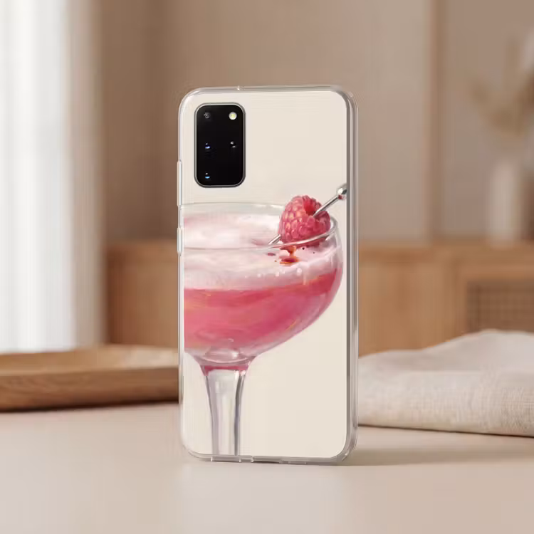 Telefoonhoesje - Cocktail - Framboos - Drank - Modern - Roze — 3