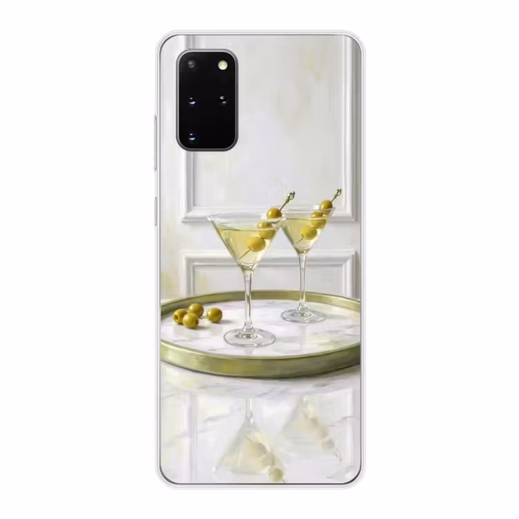 Telefoonhoesje - Drank - Martini - Olijven - Modern - Wit — 1