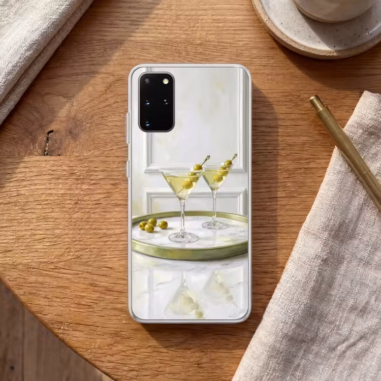 Telefoonhoesje - Drank - Martini - Olijven - Modern - Wit — 2