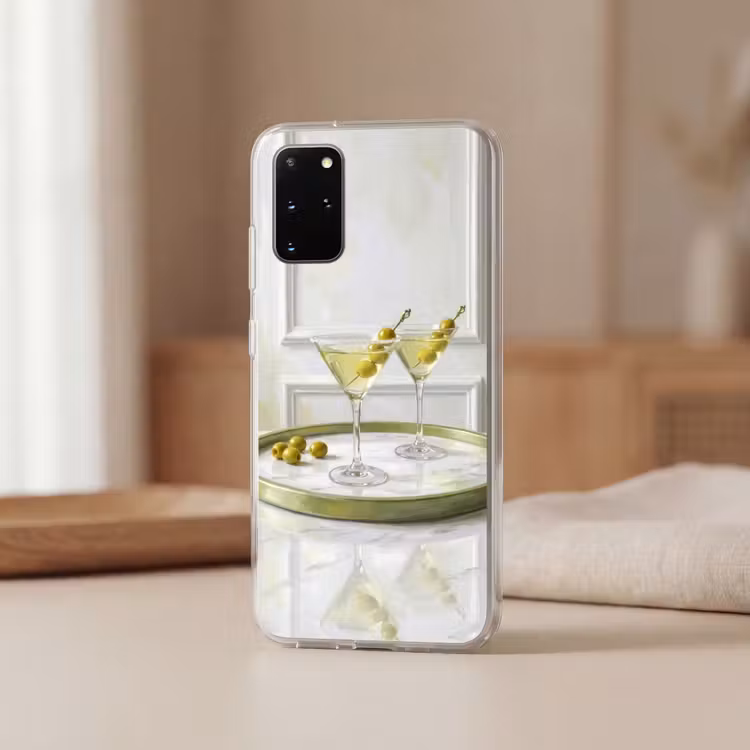 Telefoonhoesje - Drank - Martini - Olijven - Modern - Wit — 3
