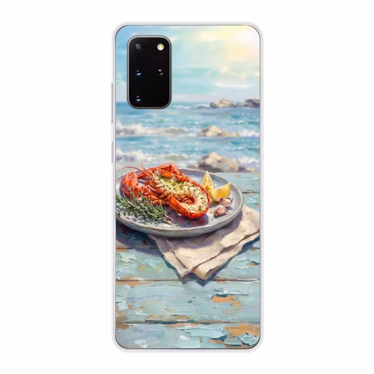 Telefoonhoesje - Eten - Zee - Kust - Modern - Blauw — 1