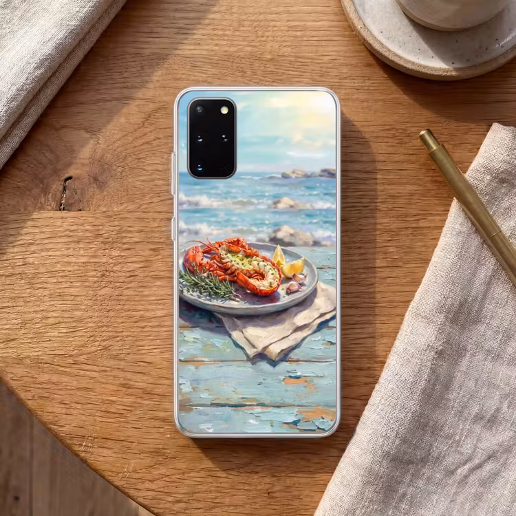 Telefoonhoesje - Eten - Zee - Kust - Modern - Blauw — 2
