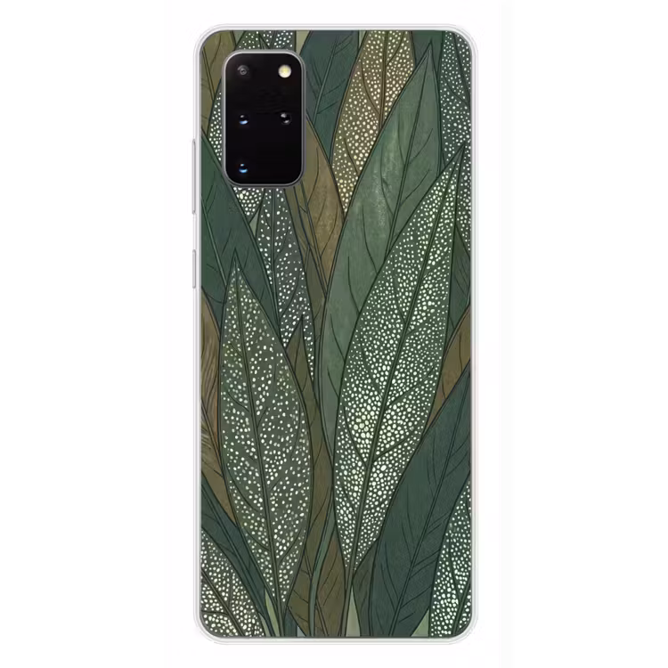 Telefoonhoesje - Bladeren - Patroon - Gestippeld - Natuur - Groen — 4