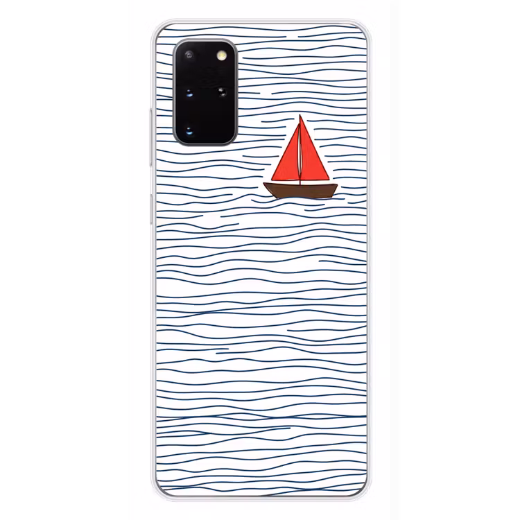 Telefoonhoesje - Boot - Water - Rood - Illustratie - Minimalistisch — 4