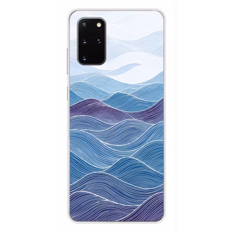 Telefoonhoesje - Abstract - Golven - Patroon - Blauw - Modern — 4