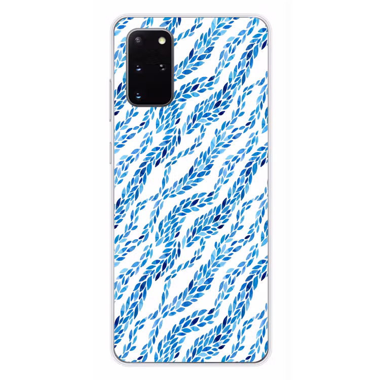 Telefoonhoesje - Bladeren - Aquarel - Patroon - Modern - Blauw — 4