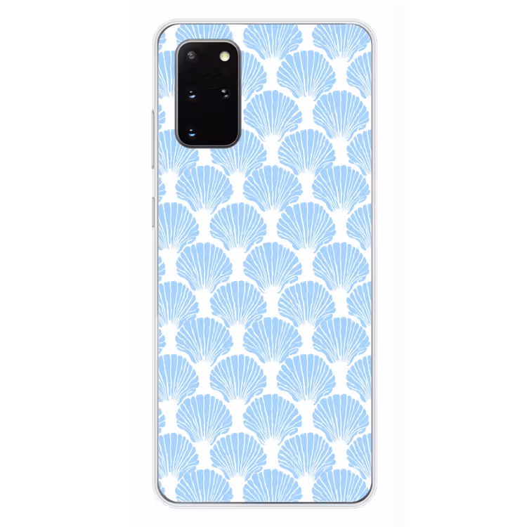 Telefoonhoesje - Blauw - Wit - Schelpen - Grafisch - Structuur — 4