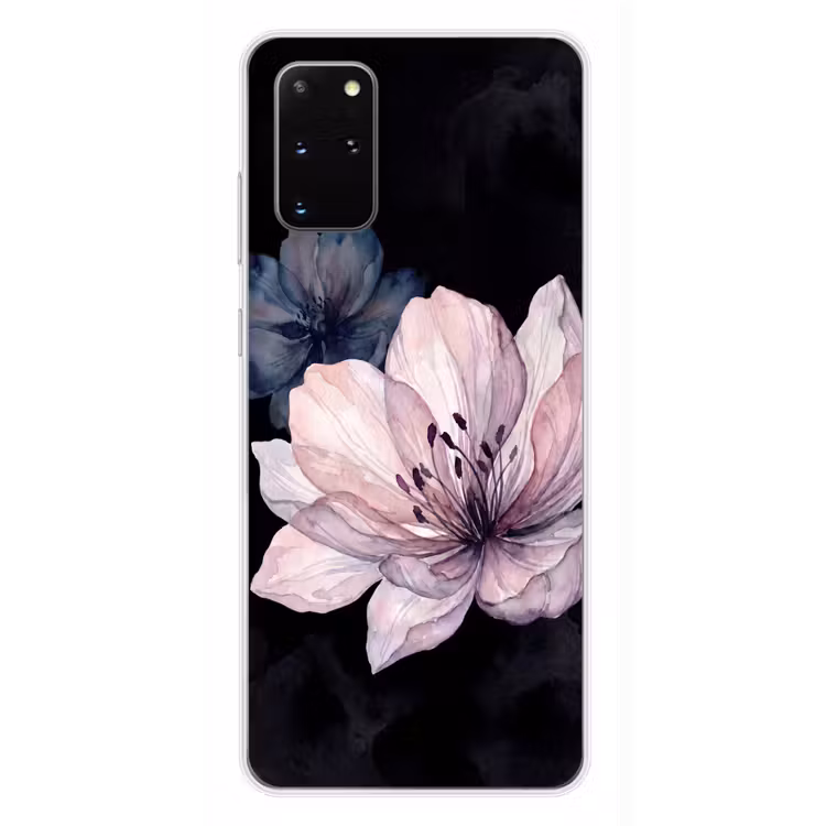 Telefoonhoesje - Bloemen - Aquarel - Modern - Roze - Donker — 4