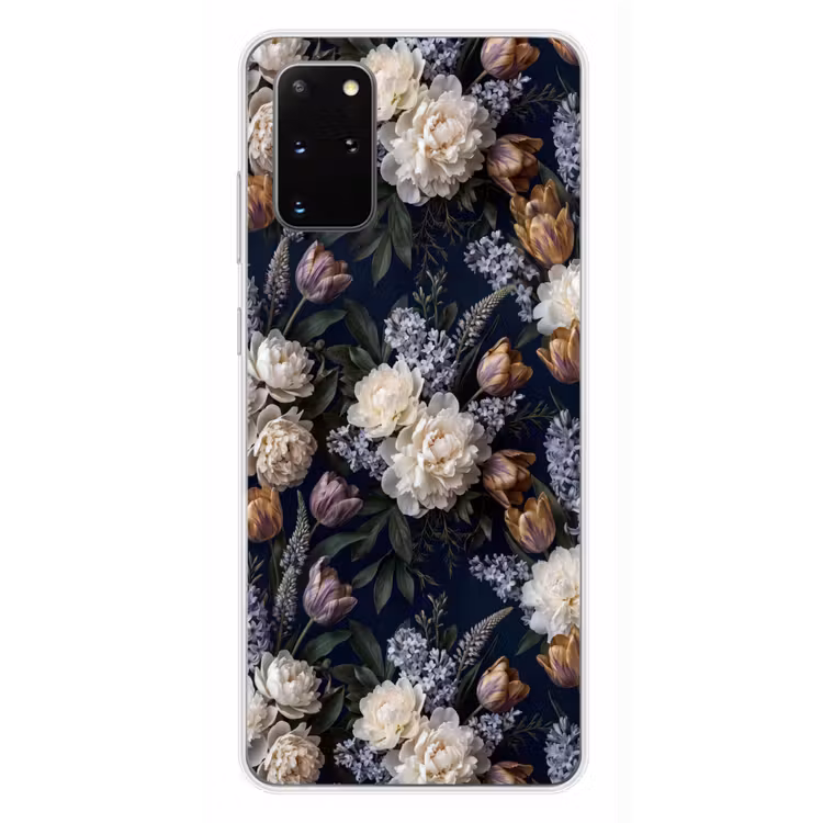 Telefoonhoesje - Bloemen - Donker - Elegant - Natuur - Wit — 4