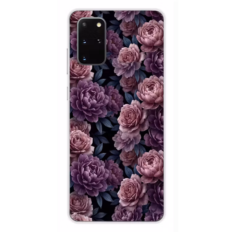 Telefoonhoesje - Bloemen - Patroon - Donker - Botanisch - Paars — 4