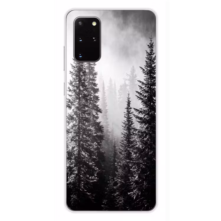 Telefoonhoesje - Bos - Mist - Winter - Monochroom - Natuur — 4