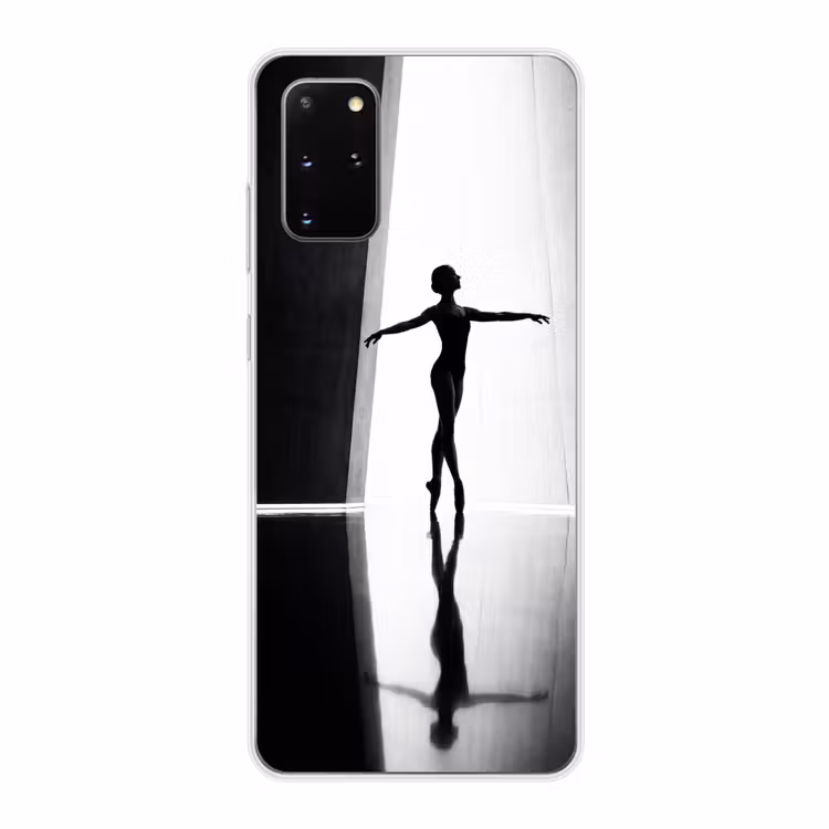 Telefoonhoesje - Danser - Silhouette - Kunst - Modern - Zwart-wit — 1