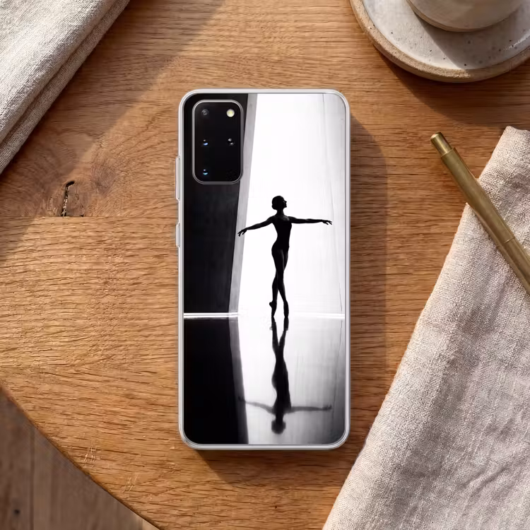 Telefoonhoesje - Danser - Silhouette - Kunst - Modern - Zwart-wit — 2