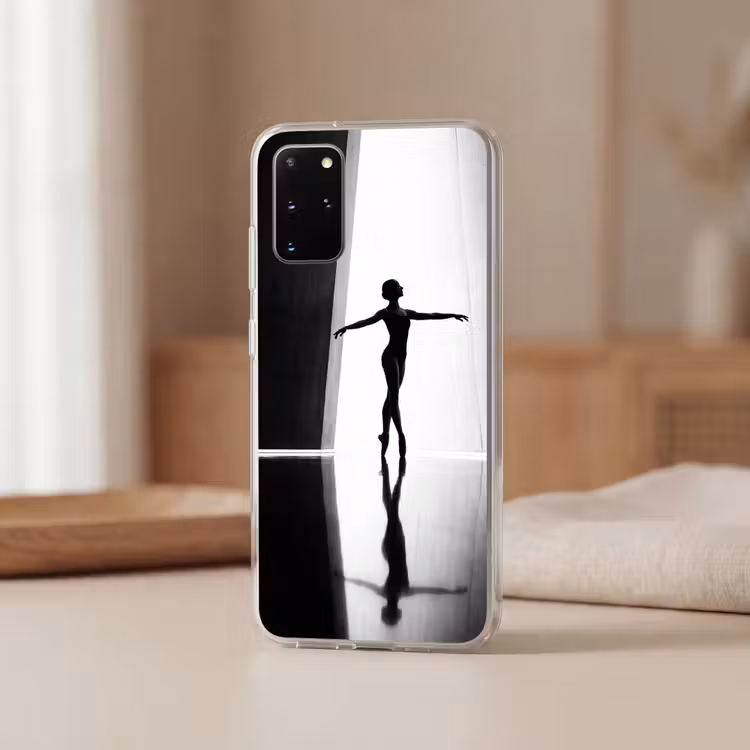 Telefoonhoesje - Danser - Silhouette - Kunst - Modern - Zwart-wit — 3