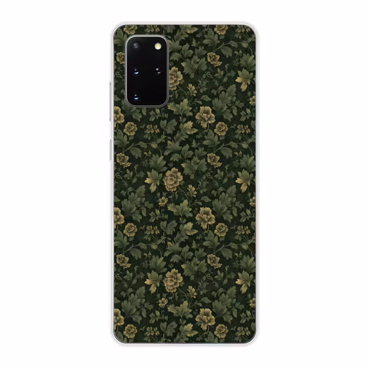 Telefoonhoesje - Donker - Groen - Goud - Botanisch — 1