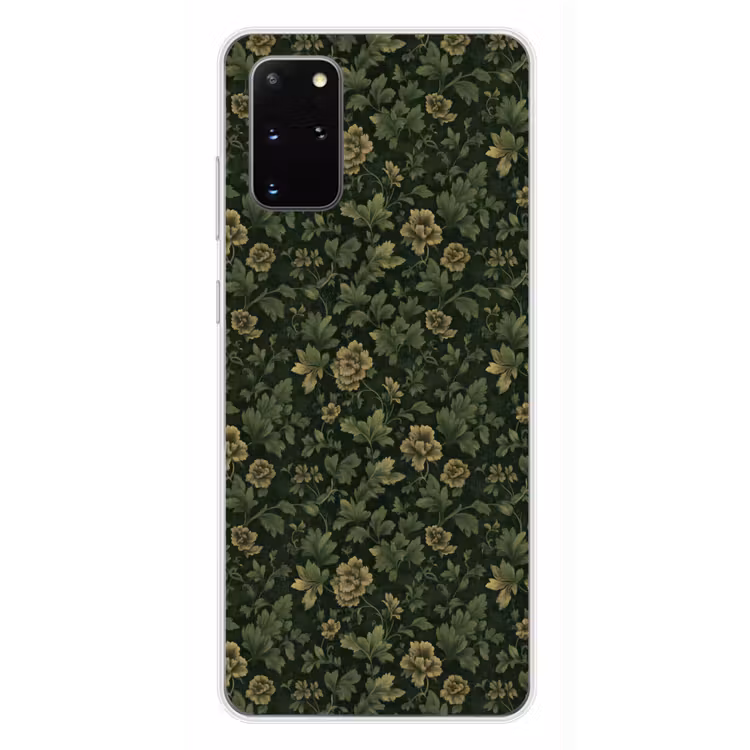Telefoonhoesje - Donker - Groen - Goud - Botanisch — 4