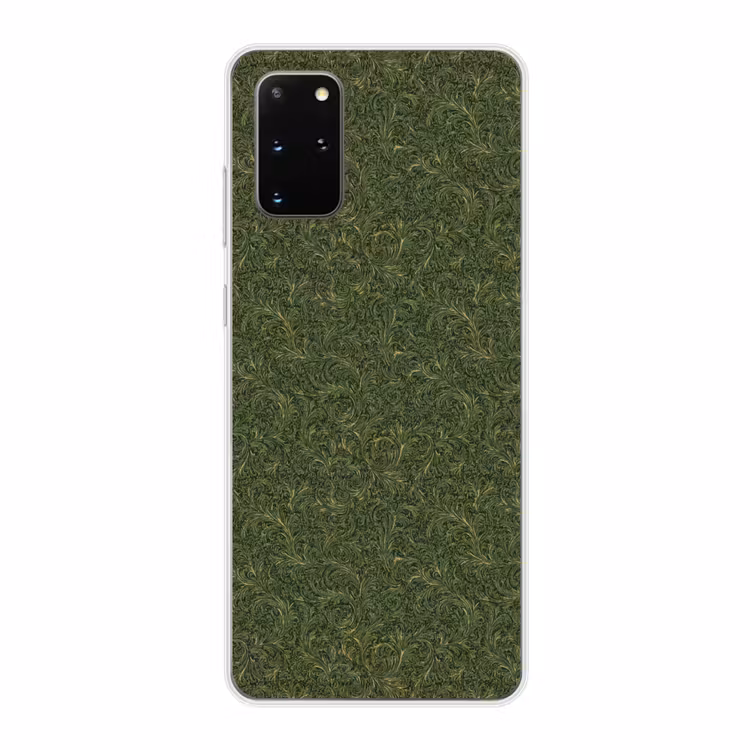 Telefoonhoesje - Donker - Groen - Krullend - Botanisch — 1