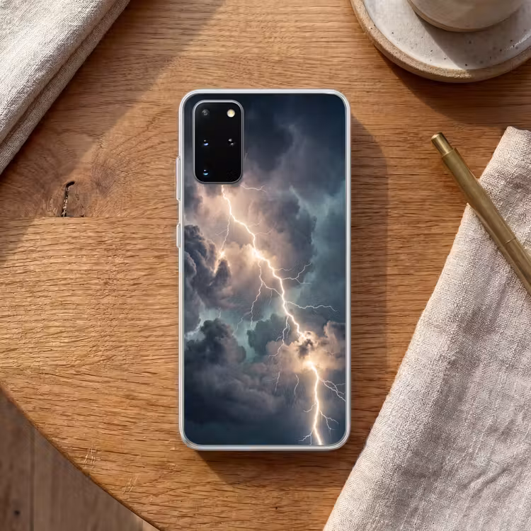 Telefoonhoesje - Bliksem - Storm - Natuur - Donker — 2