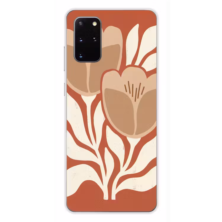 Telefoonhoesje - Bloemen - Abstract - Modern - Beige - Natuur — 4