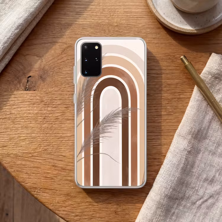 Telefoonhoesje - Abstract - Bogen - Plant - Boho - Beige — 2