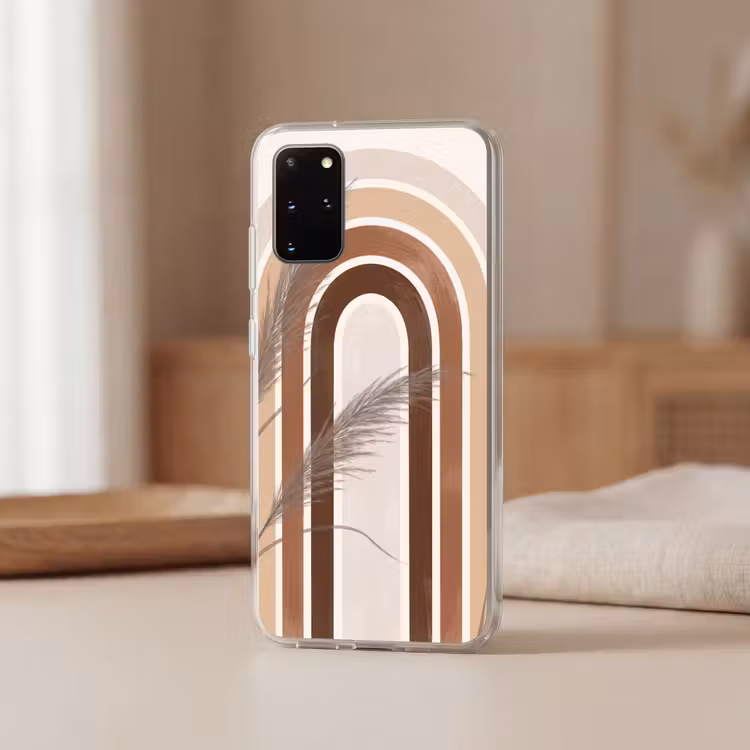 Telefoonhoesje - Abstract - Bogen - Plant - Boho - Beige — 3